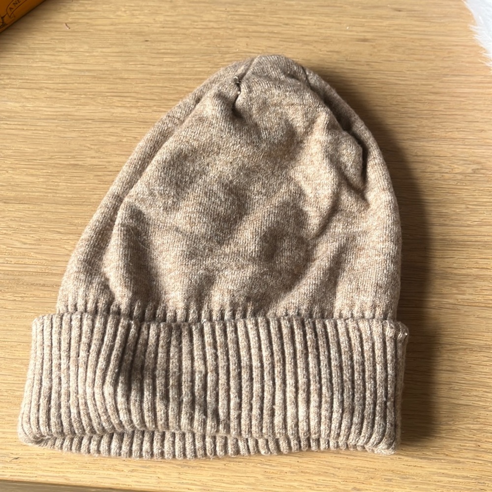 Tan target beanie